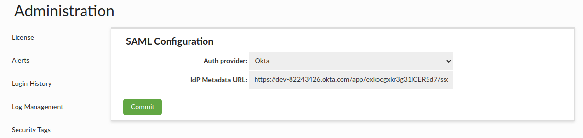 Heimdall SAML Configuration